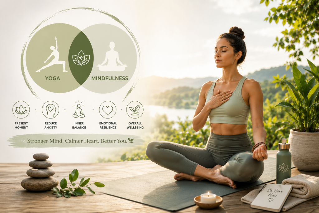 Explore how yoga and mindfulness work together to improve focus, reduce anxiety, build emotional resilience, and support long-term wellbeing.